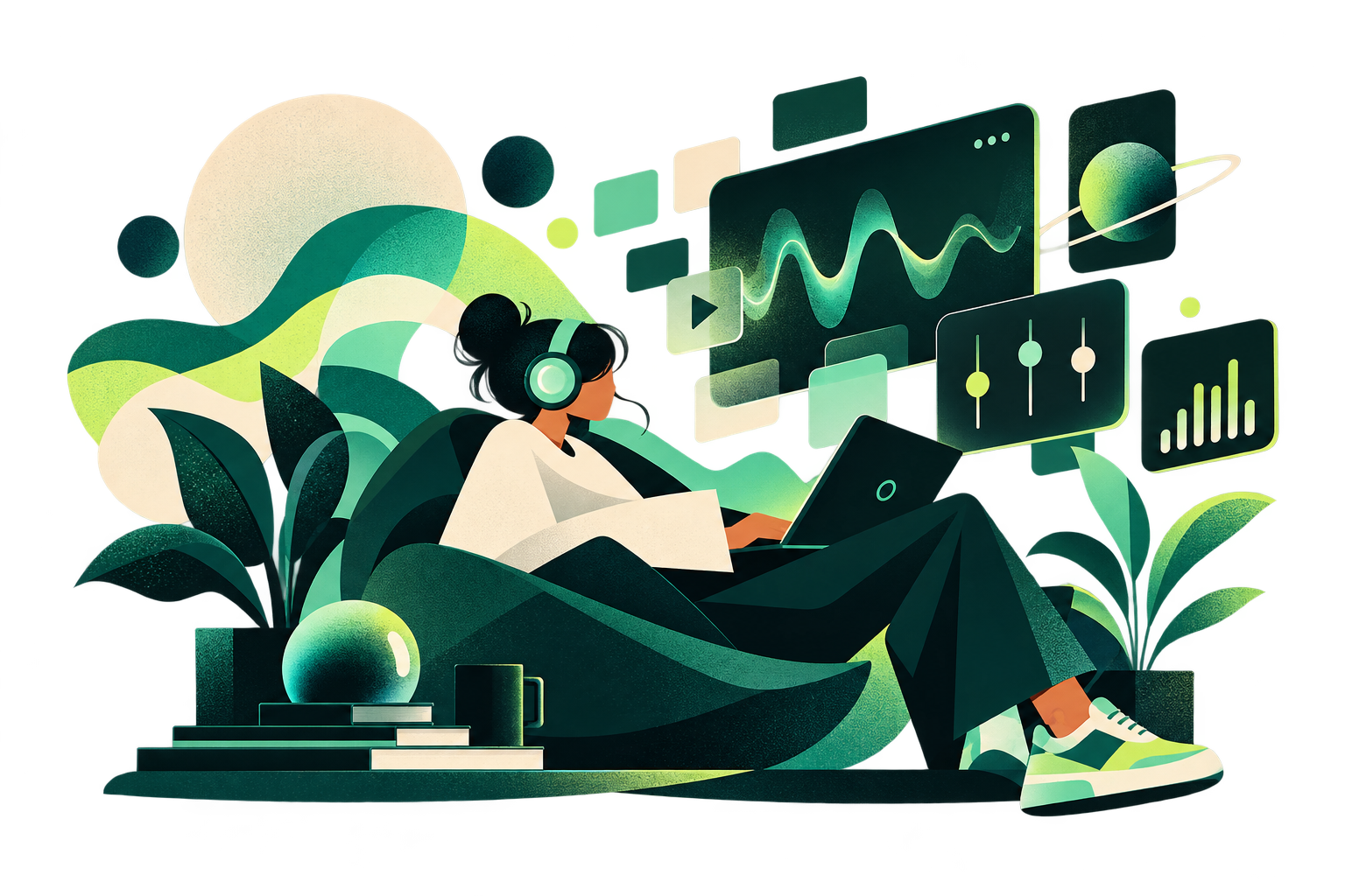 Creator exploring an audio workspace